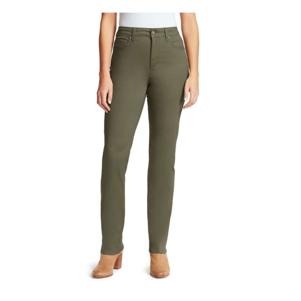 GLORIA VANDERBILT Womens Stretch Zippered Slightly Tapered Fit High Waist Jeans